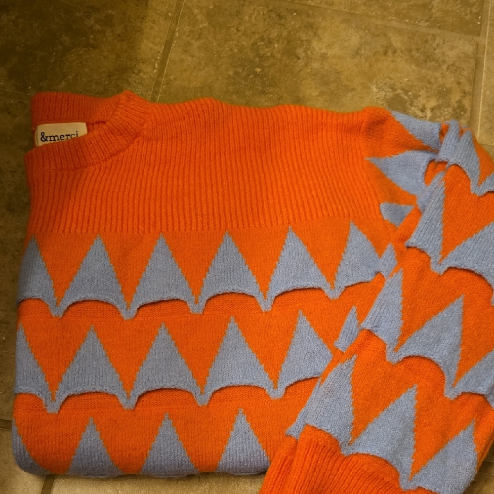 Orange and Blue Sweater